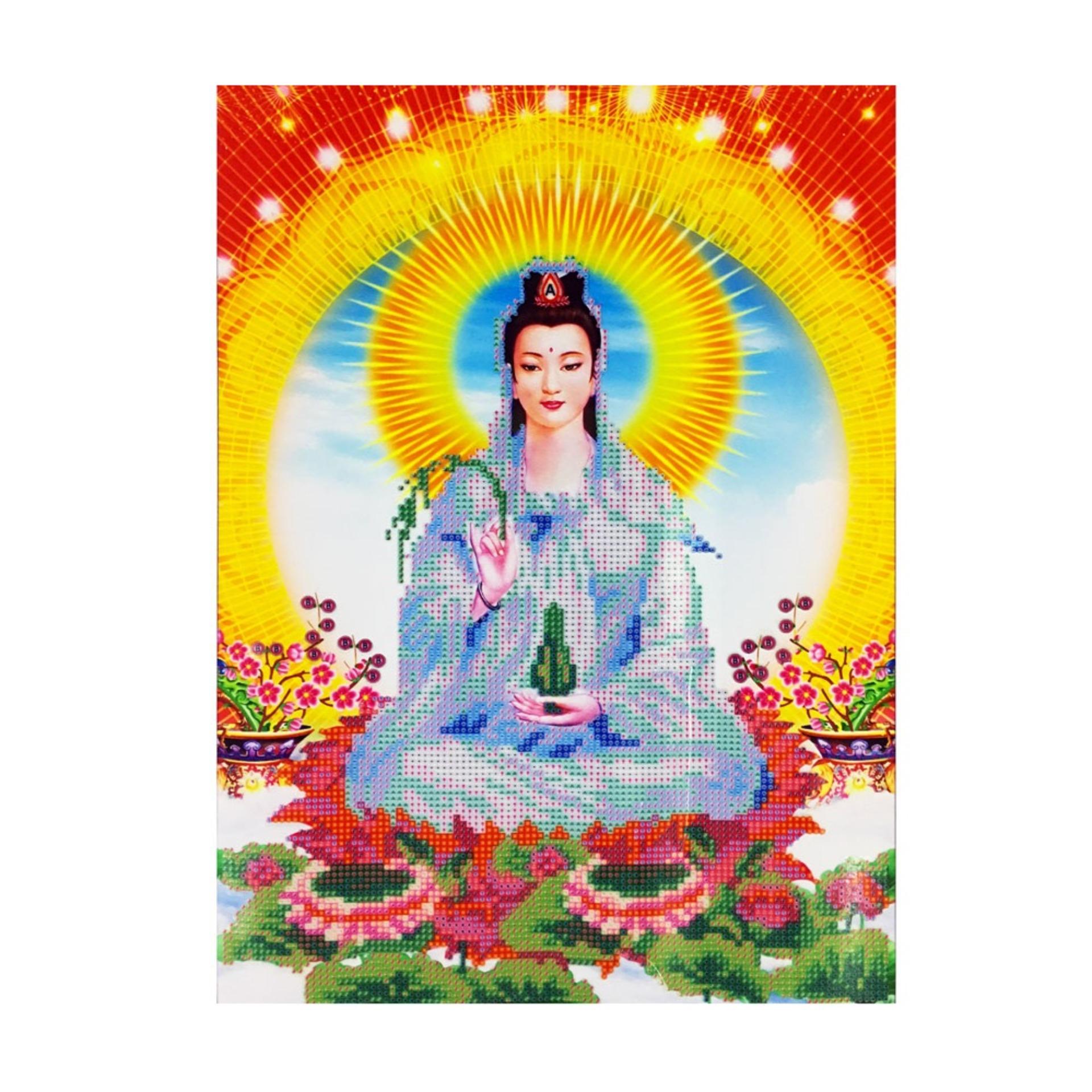 Tranh THÊU 5D - Phật Quan Thế Âm Bồ Tát