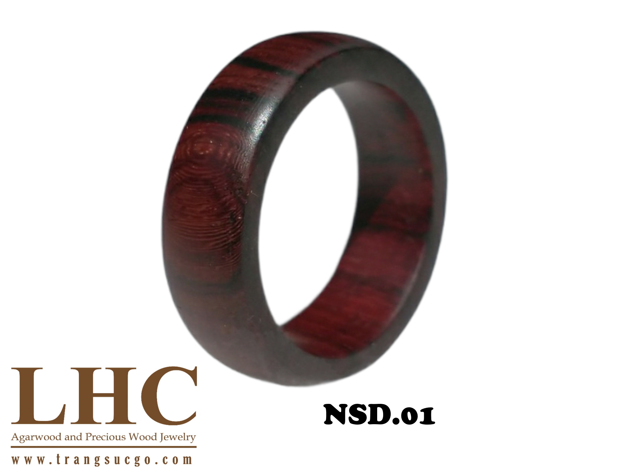Nhẫn Gỗ Sưa Đỏ (NSD.01)