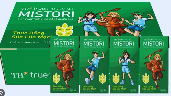 Thùng 48 hộp sữa ca cao lúa mạch th true chocomalt mistori 180ml/hộp