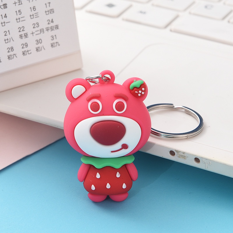 Moc khóa gấu đỏ cute