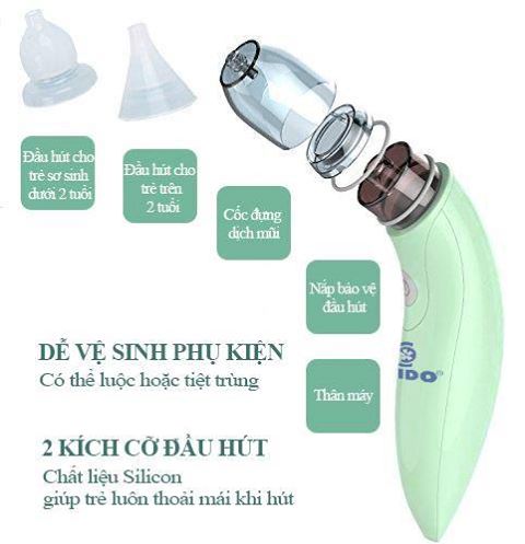 Máy hút dịch mũi tự động 5 cấp độ cho bé CHIDO
