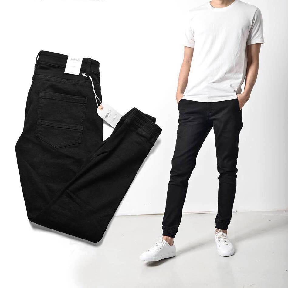 ROUTINE quần  nam jogger màu xanh nhạt ,đen