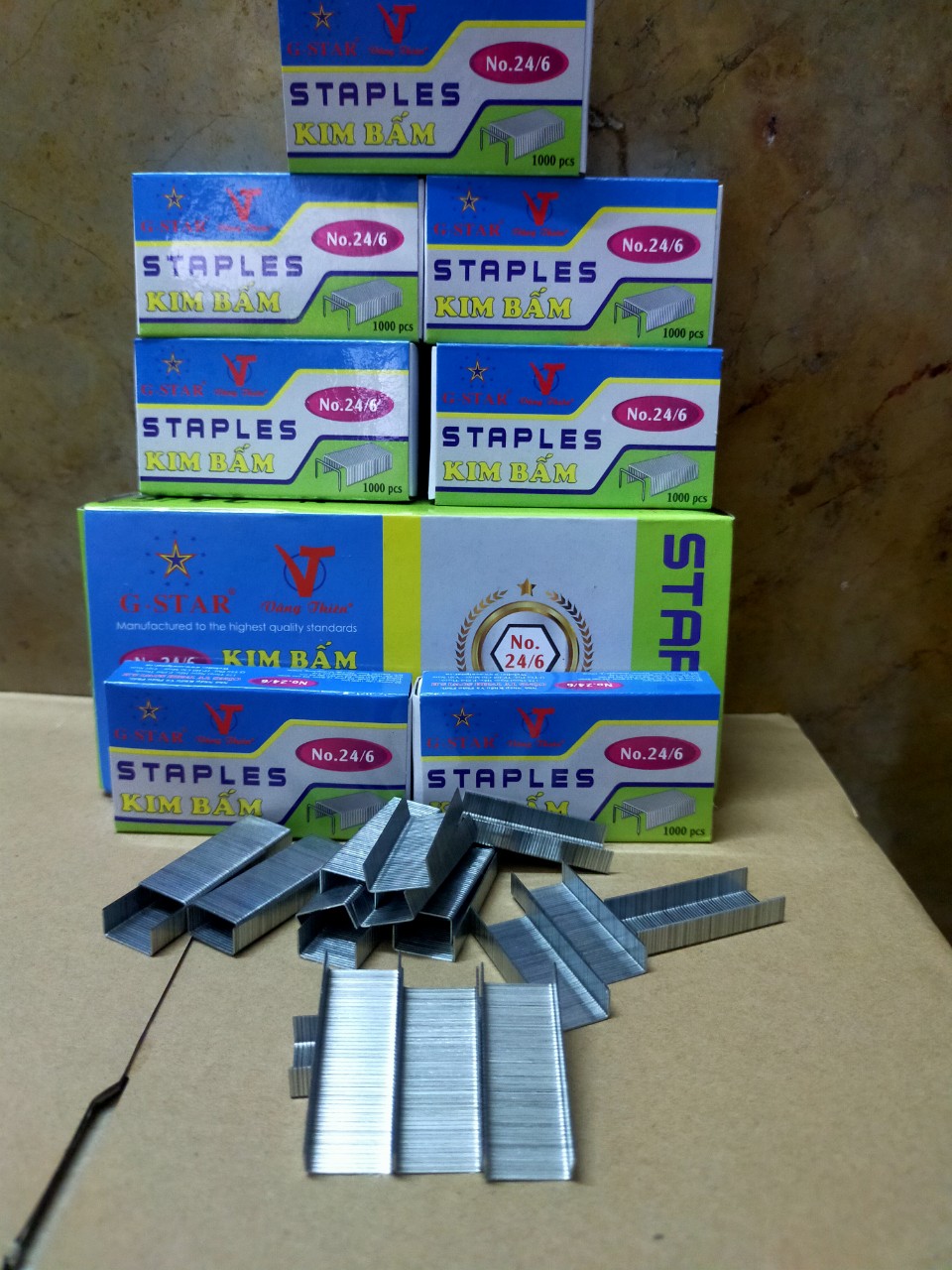 1 HỘP KIM BẤM SỐ 3 GSTAR 24/6 (GỒM 10 HỘP NHỎ)