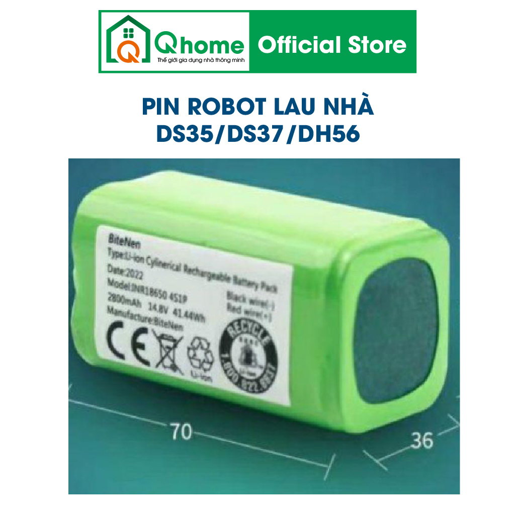 Pin robot lau nhà DS35/DS37/DH56