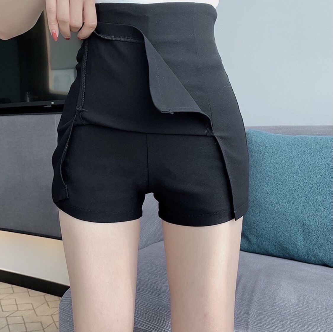 Quần short nữ giả váy vạt 2 bên siêu Hot_VB222