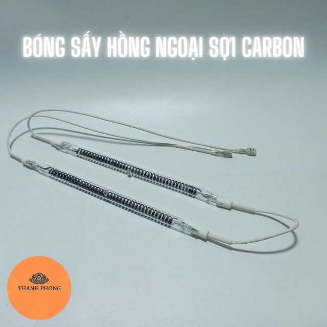 Đèn Sấy Hồng Ngoại Sợi Carbon 20cm 900W Bóng Đôi