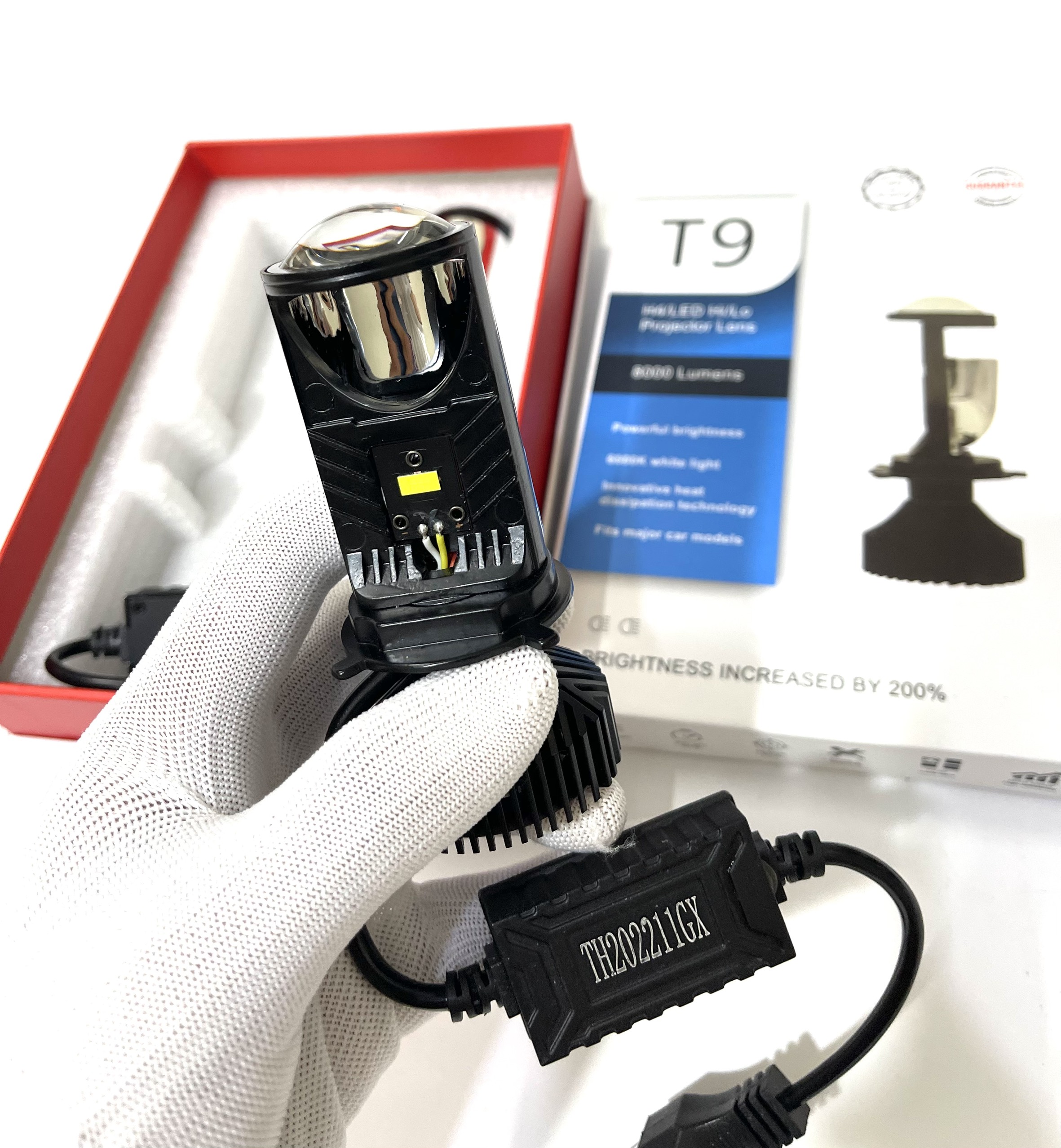 Đèn pha led bi cầu t9 cos pha quạt tản nhiệt- giá tốt