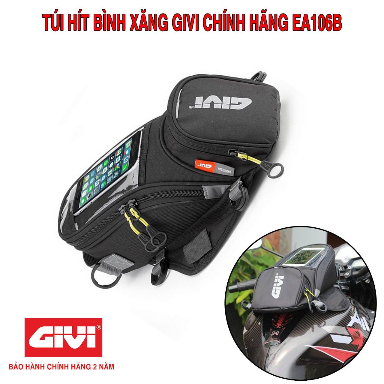 Túi Hít Treo Xe Givi EA106B Chính Hãng - Bảo Hành 2 Năm