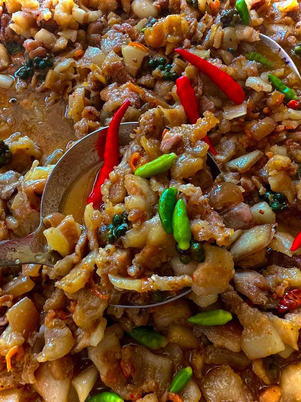 Kho quẹt ba rọi tôm khô tóp mỡ