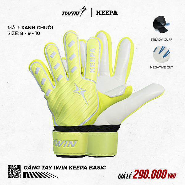 [ CHÍNH HÃNG] Găng tay thủ môn Iwin Keepa Basic có xương trợ lực