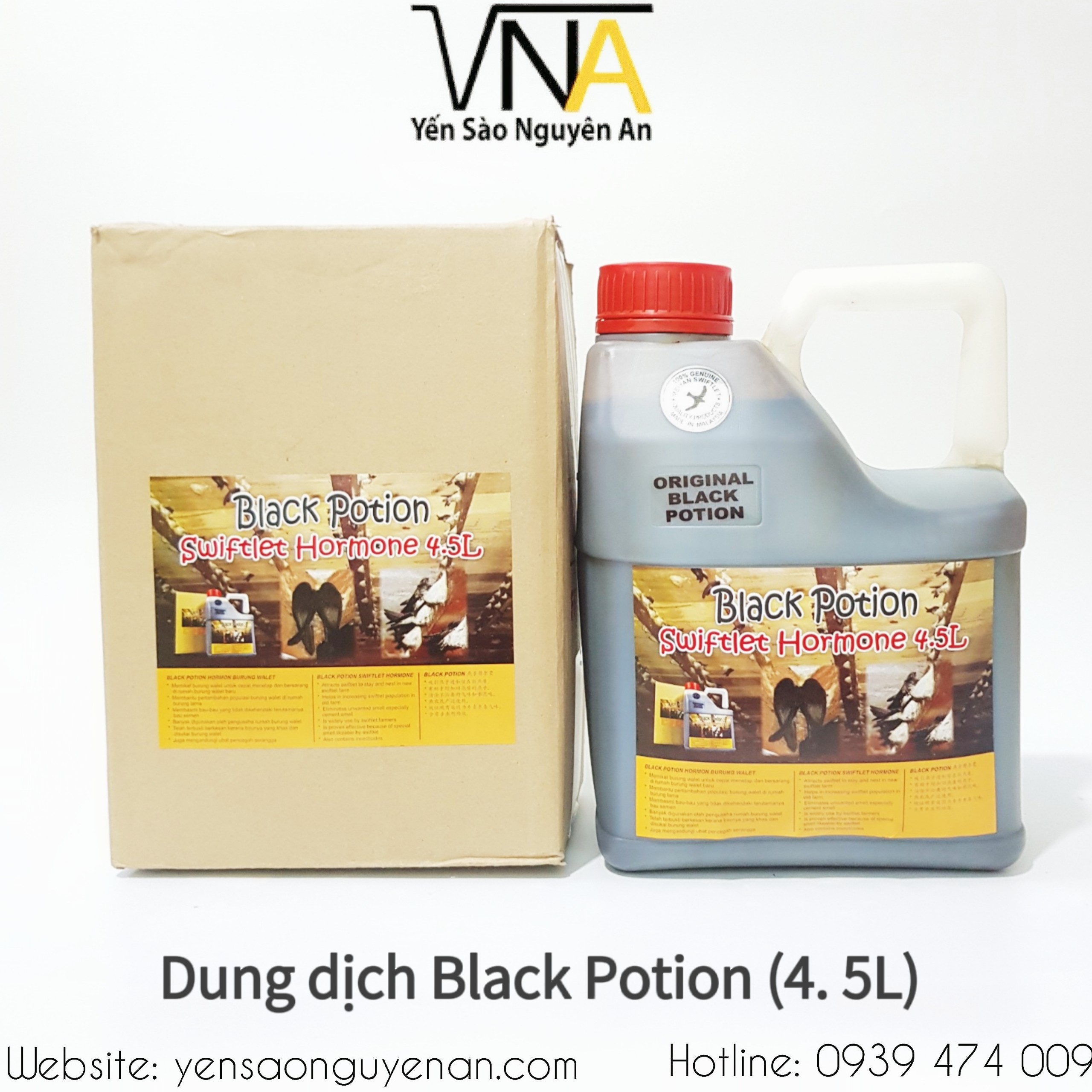 [SP000187] DUNG DỊCH BLACK POTION SWIFTLET HORMONE 4.5L
