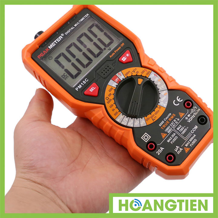 Đồng hồ đo điện đa năng PeakMeter PM18C