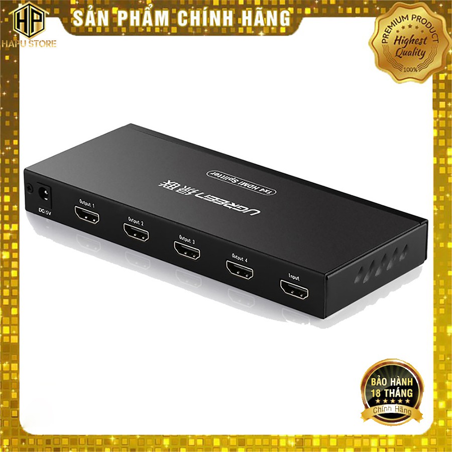 Bộ chia hdmi 1 ra 4 ugreen 40202 fullhd chính hãng - hapustore
