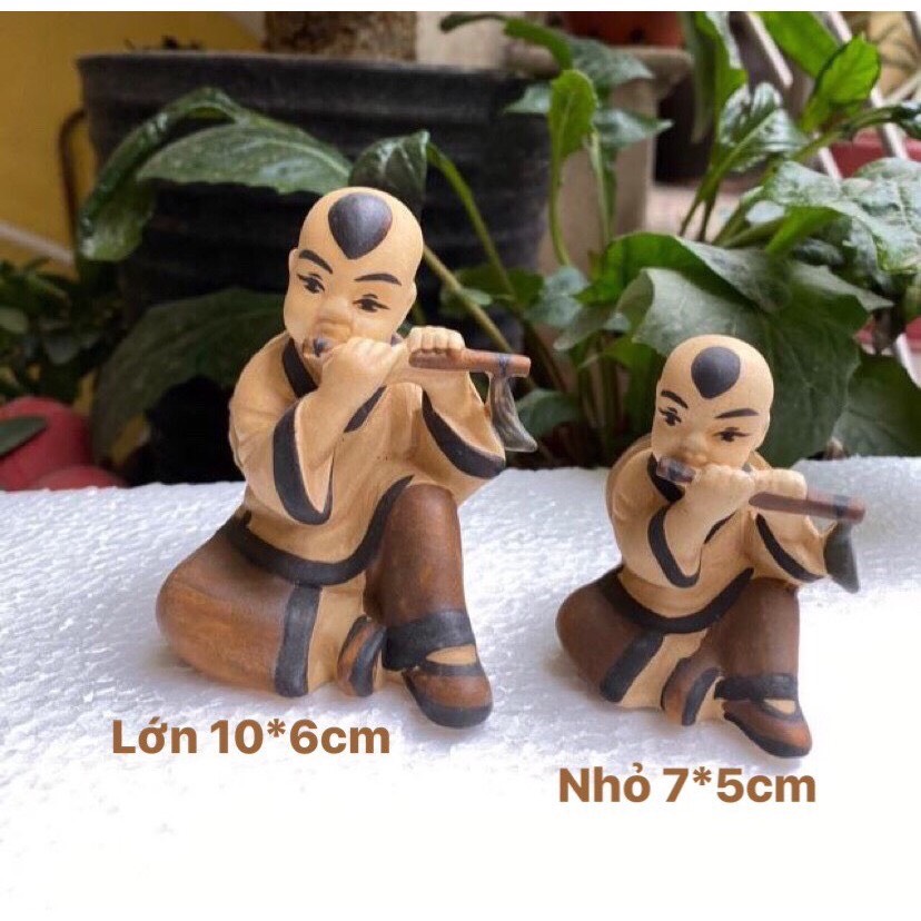 [HCM]Cậu Bé Thổi Sáo (size nhỏ 7x5) Trang Trí Hồ Cá Bể Cá-Hòn Non Bộ..
