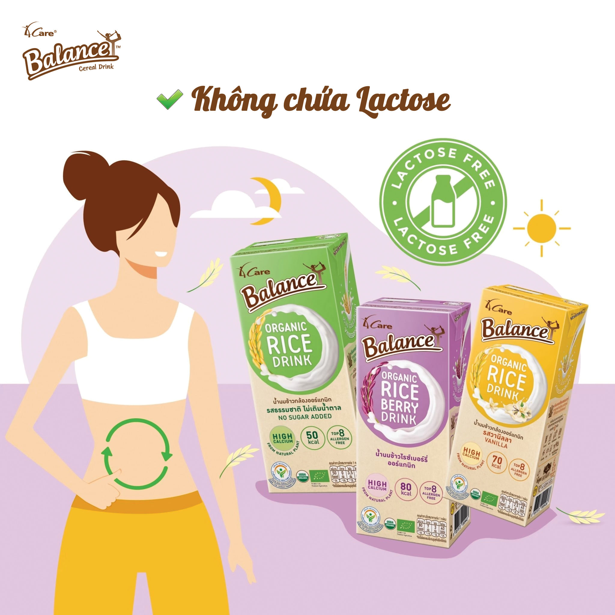 [Hoàn Tiền 15%]Sữa gạo hữu cơ  4Care Balance Organic Rice Drink 180ml