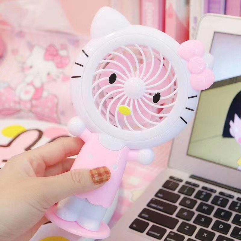 QUẠT MINI CẦM TAY SẠC USB SIÊU CUTE CÓ ĐÈN