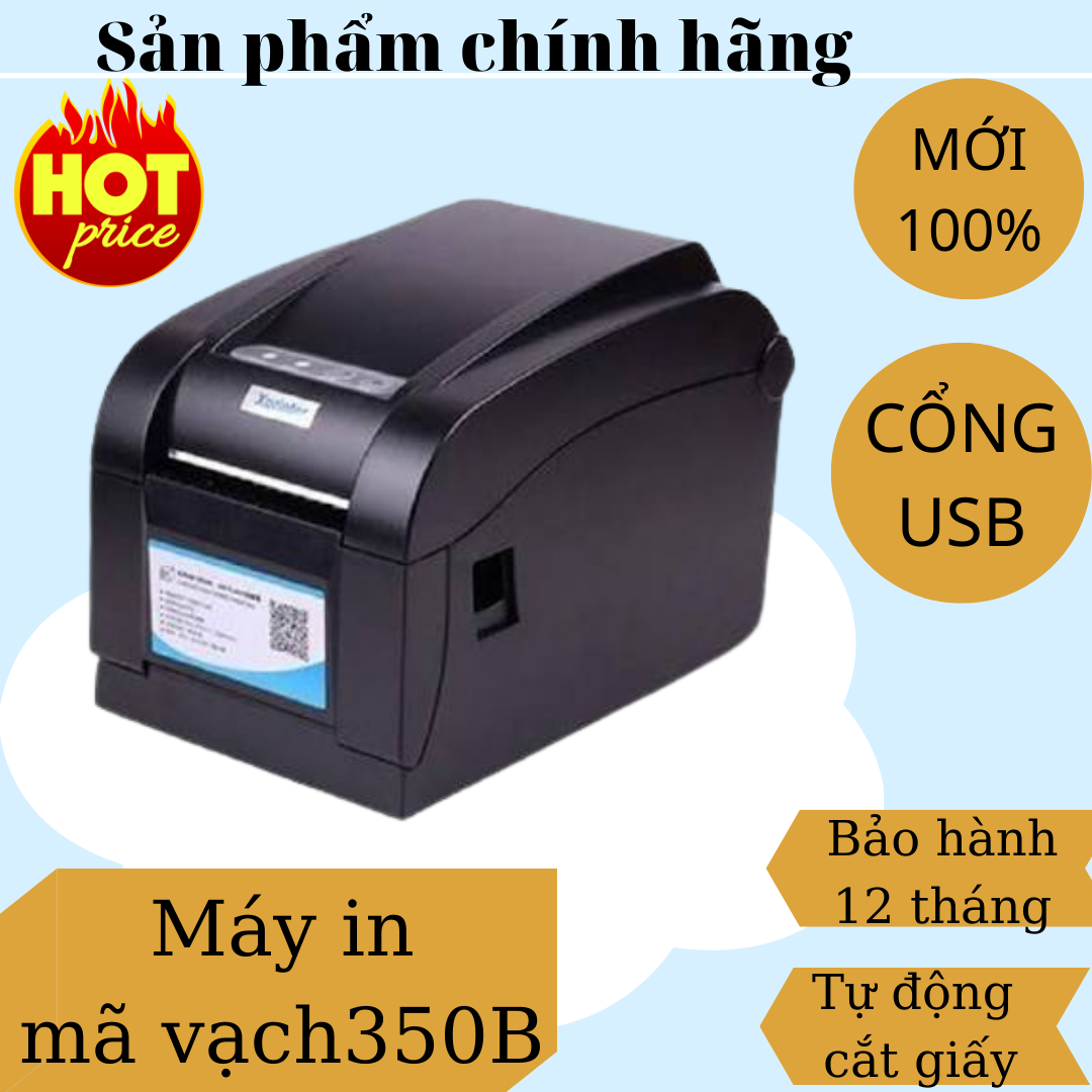 [HCM]Máy In Mã Vạch XPrinter XP 350B Cho Đơn hàng