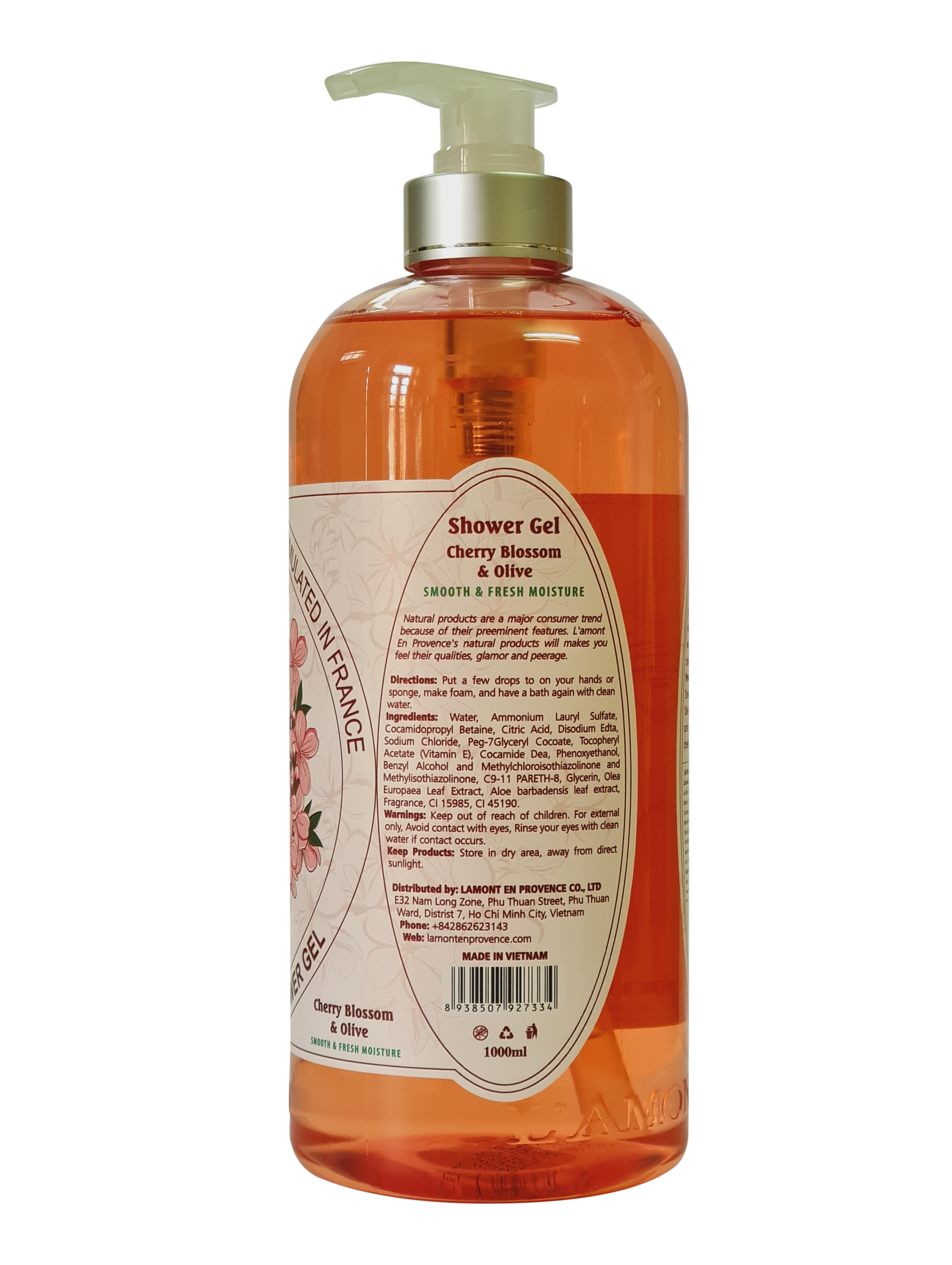 Sữa tắm Cherry Blossom 1000ml - Thương hiệu L'amont En Provence