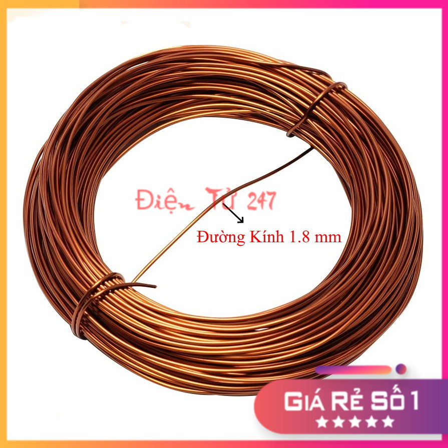 Dây đồng quấn động cơ, biến áp 1.8mm cuộn 100g
