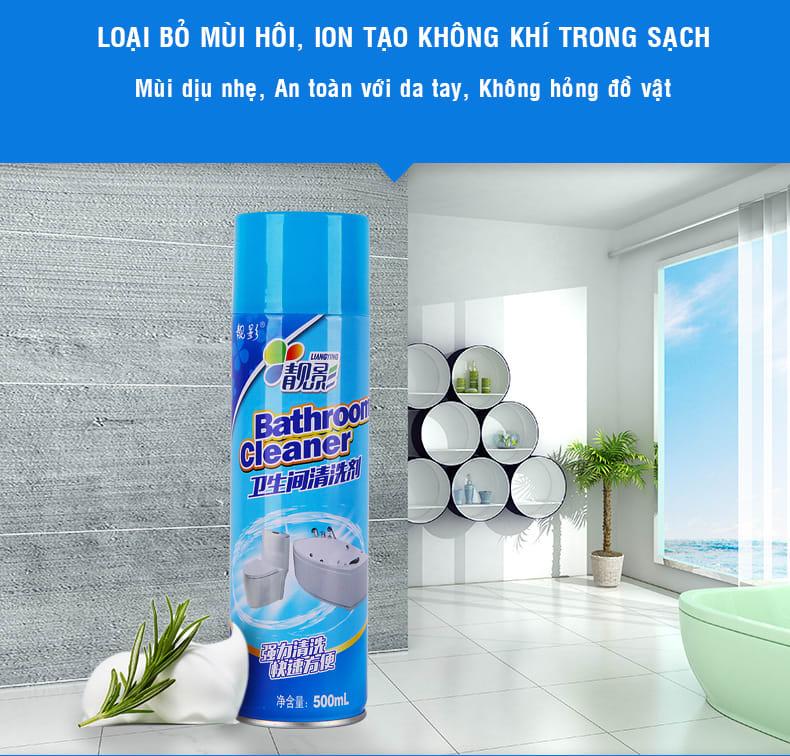 Chai xịt bọt tuyết nhà tắm siêu sạch, an toàn cho da dung tích 500ml, CHai xit bot tuyet nha tam sieu sach, an toan cho da dung tich 500ml