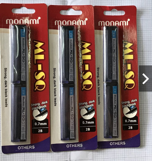 Vỉ 2 hộp ruột chì Monami 0.5mm