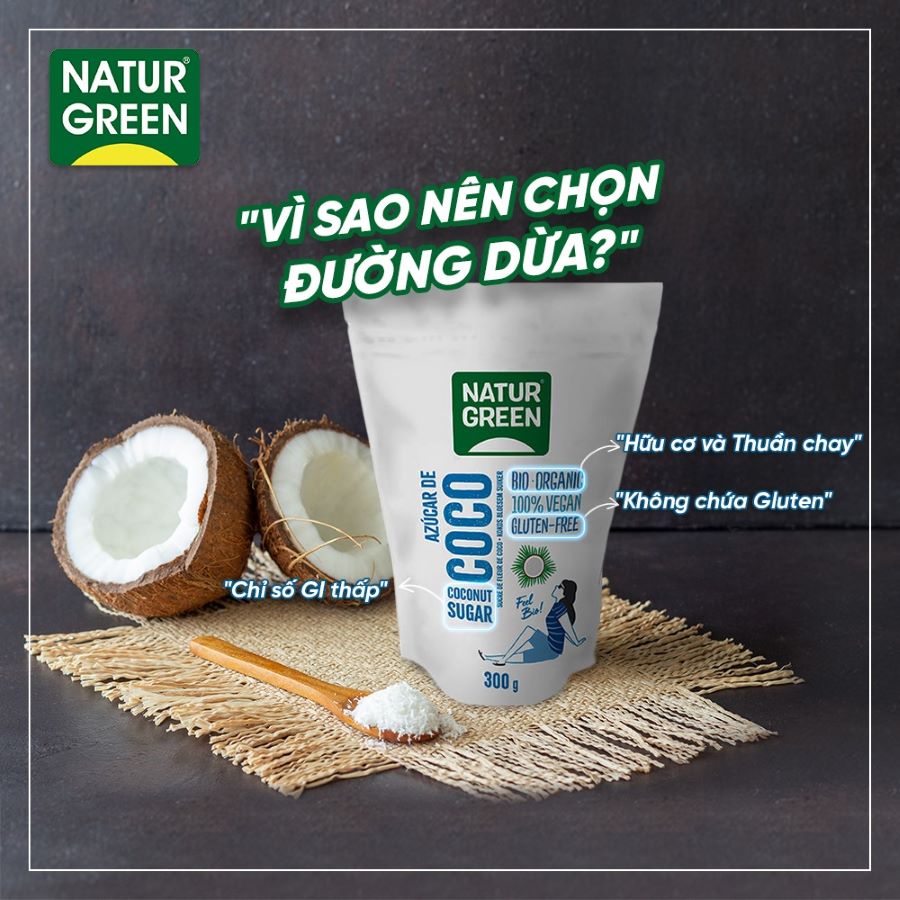 Đường Dừa Hữu Cơ NaturGreen (300g)