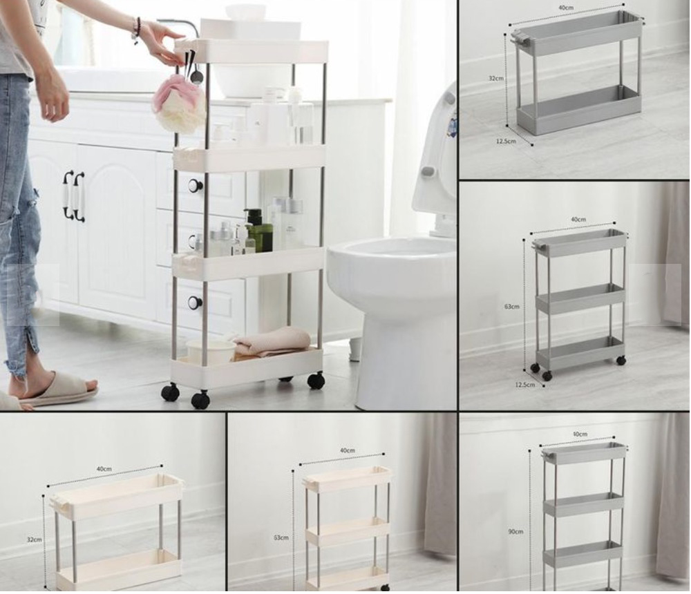 Hanrui - BỘ KỆ MINI 4 TẦNG CÓ BÁNH XE