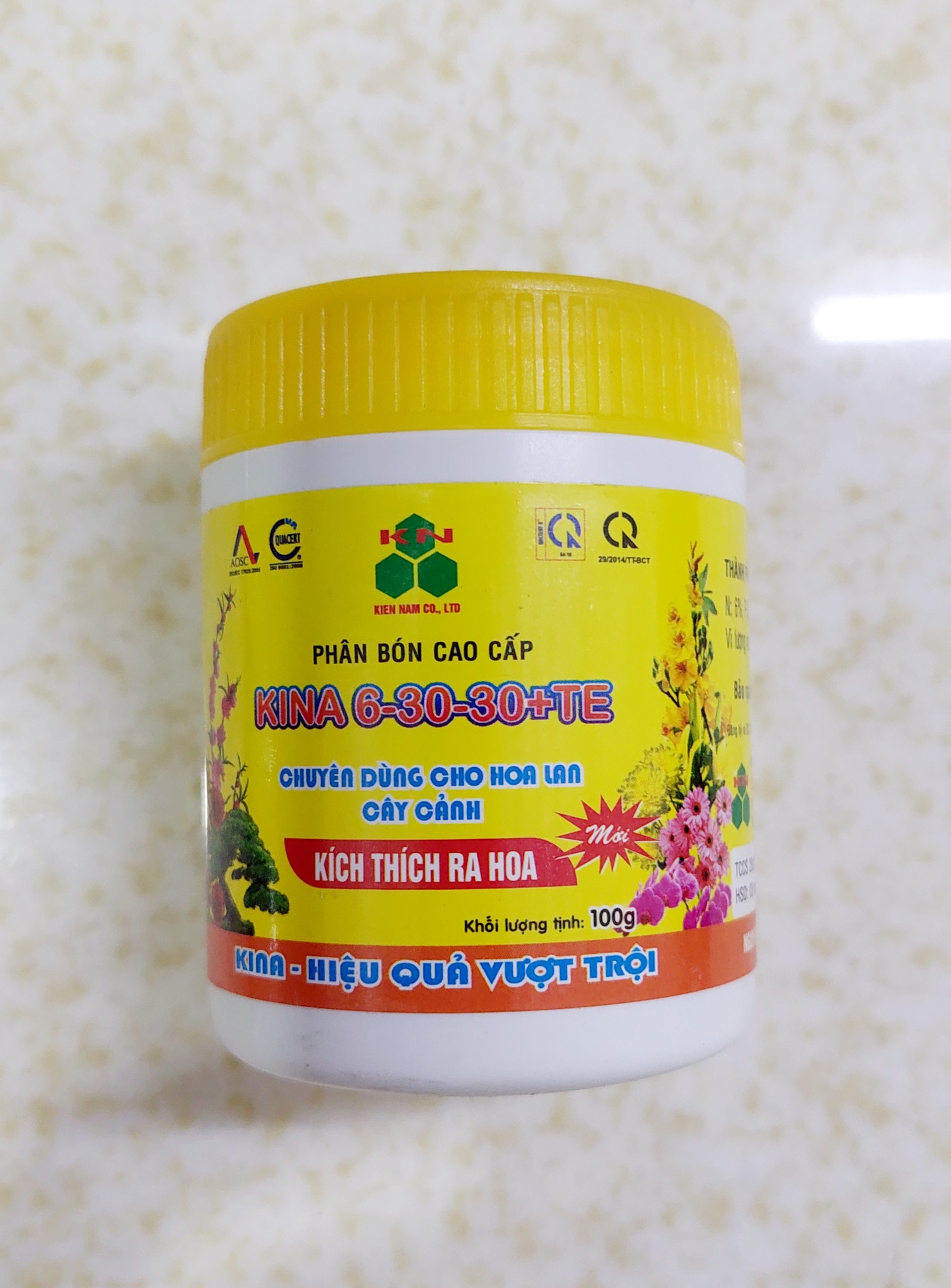 [HCM]Phân Bón Lá NPK KINA 6-30-30 + TE hũ 100gr