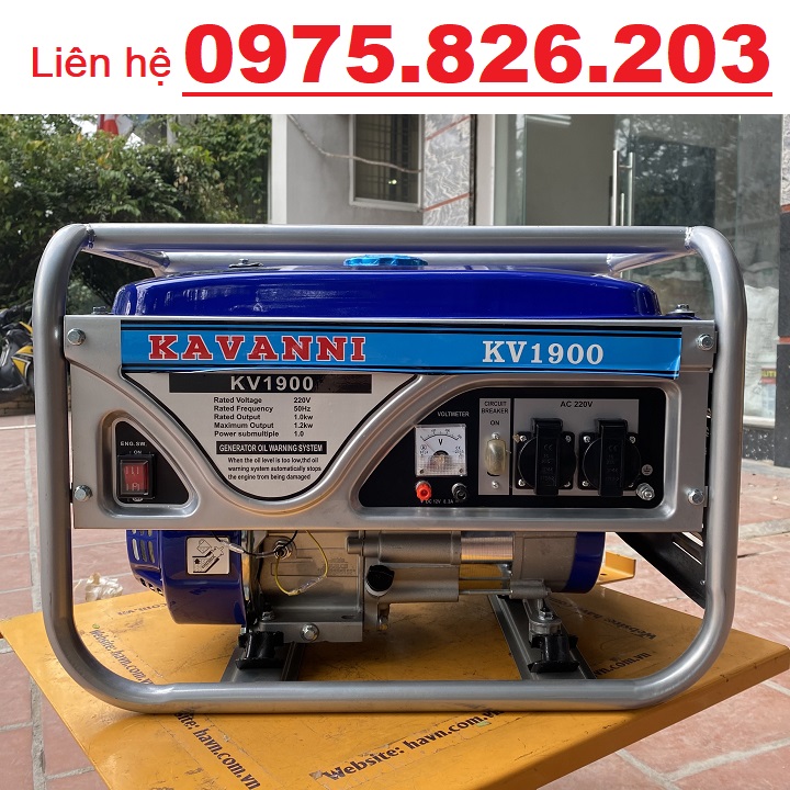 Máy phát điện chạy xăng gia đình 1.5kw kavanni kv1900 - hàng chính hãng