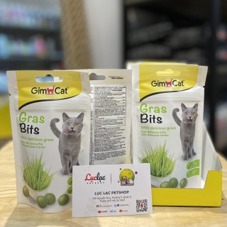 Viên bánh thưởng vị cỏ mèo Gimcat Grasbits - Túi 50g thumbnail