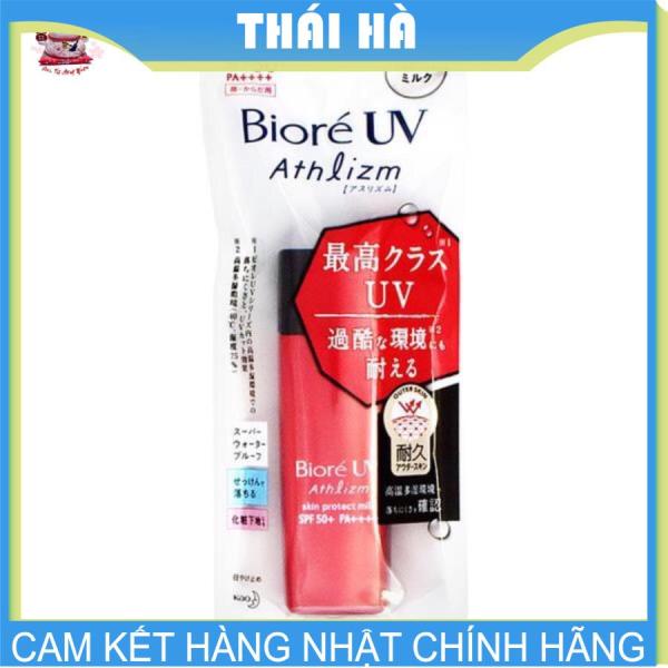 [HCM]Kem Chống Nắng Biore UV Athlizm Skin Protect  Milk 65ml SPF 50+ PA++++ Nhật Bản giá rẻ