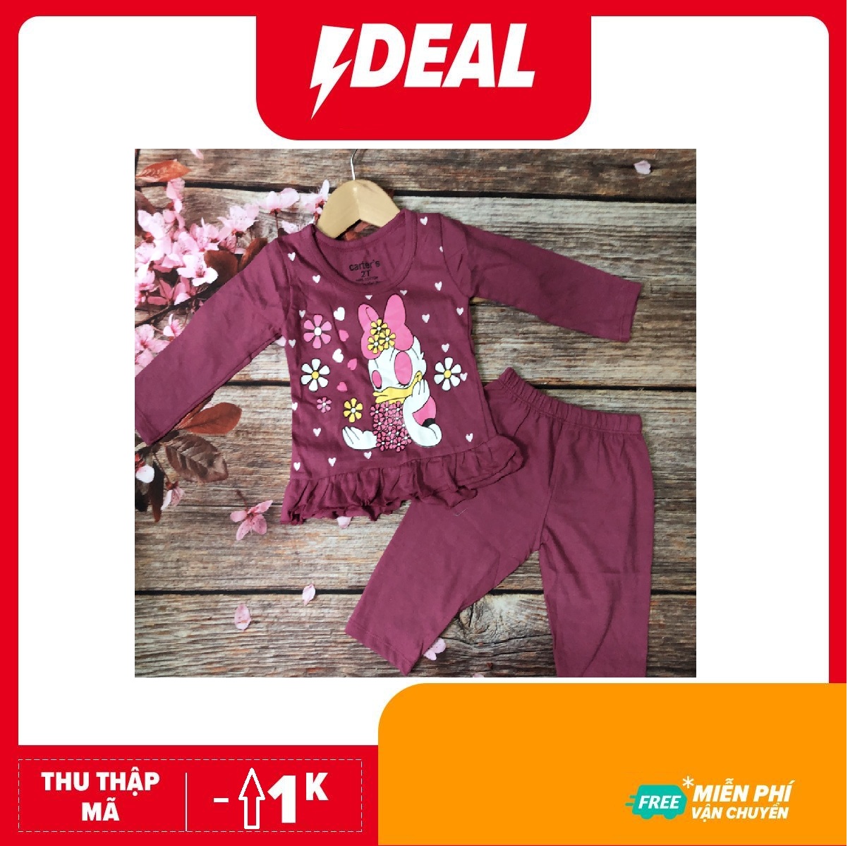 Bộ đồ tay dài, quần dài cho bé gái từ 5kg-17kg siêu cute