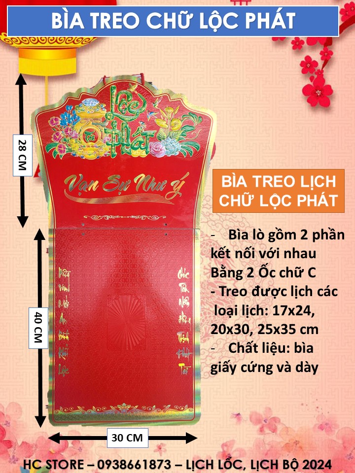 [NHIỀU LOẠI] BÌA TREO LỊCH, KHÁNH LỊCH GIẤY 2025 (chưa gồm lốc lịch)