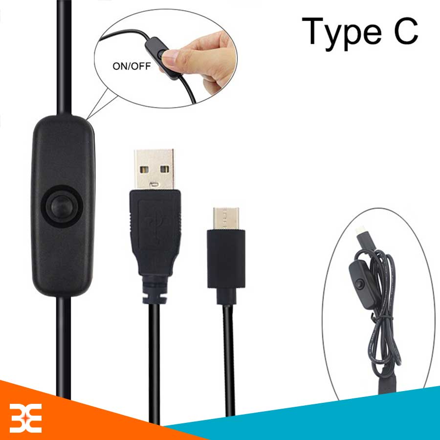 Cáp Nguồn Raspberry Pi 4B Cáp Chuyển Đổi Nguồn 5V3A Giao Diện USB Type-C