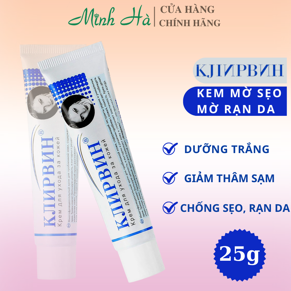 Kem mờ sẹo Nga Klirvin 25g mờ sẹo, mờ rạn da