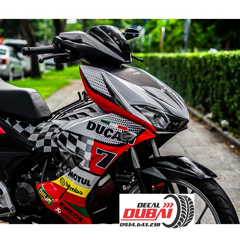 Tem Trùm Winner X Đỏ Bạc Đen Ducati