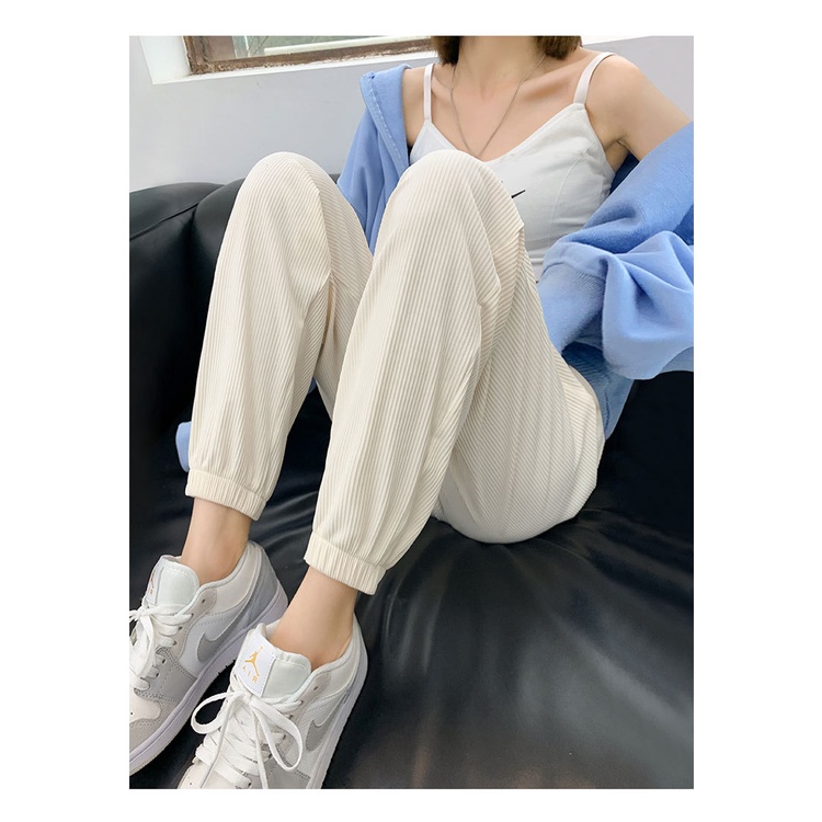 Quần dài nữ bo ống chất gân tăm