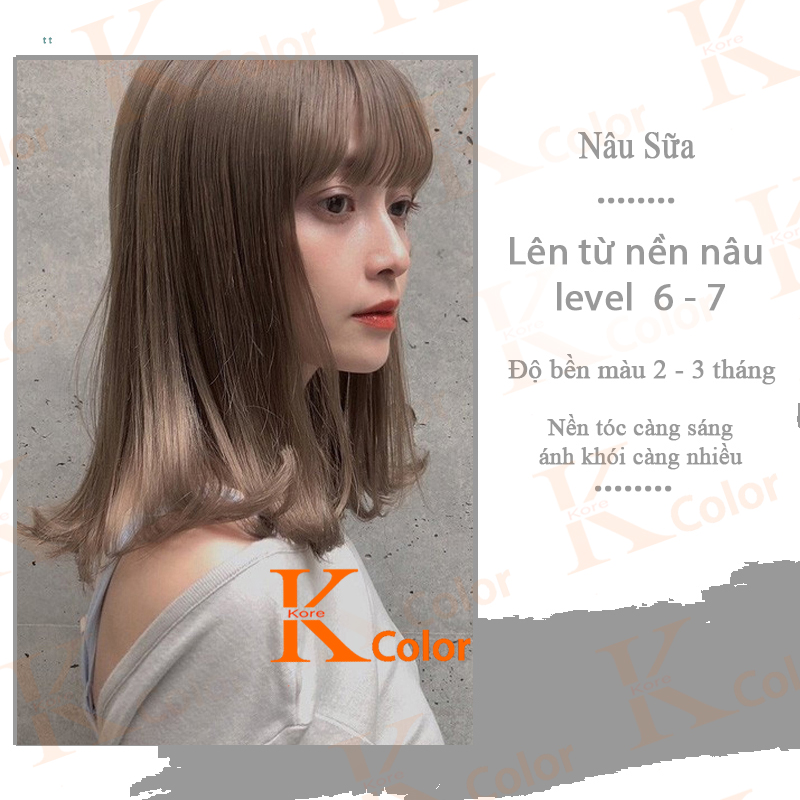 Thuốc nhuộm tóc màu Nâu Sữa kcolor