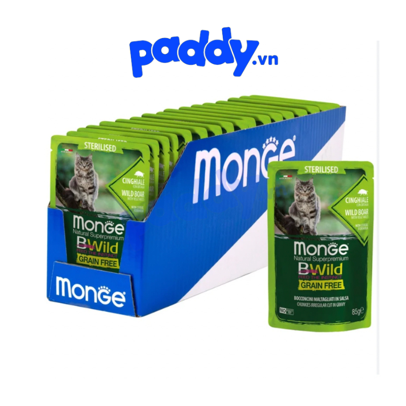 Pate Mèo Monge BWild Nhiều Vị Gói 85g ( Hàng Ý Mới Về)