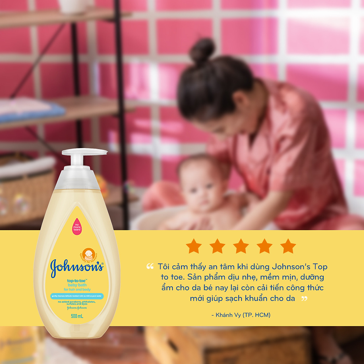 Sữa tắm gội toàn thân Johnson's Baby (500ml)
