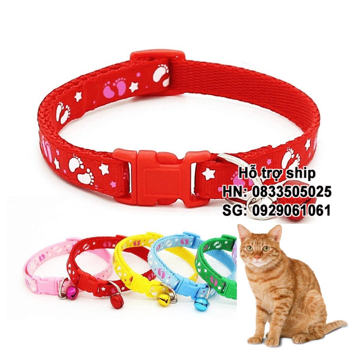 Vòng cổ chó mèo in hoa thời thượng / vòng cổ chó mèo từ 4- 8kg / vòng cổ cho chó chất liệu vải / dắt chó / xích chó - HP2711002