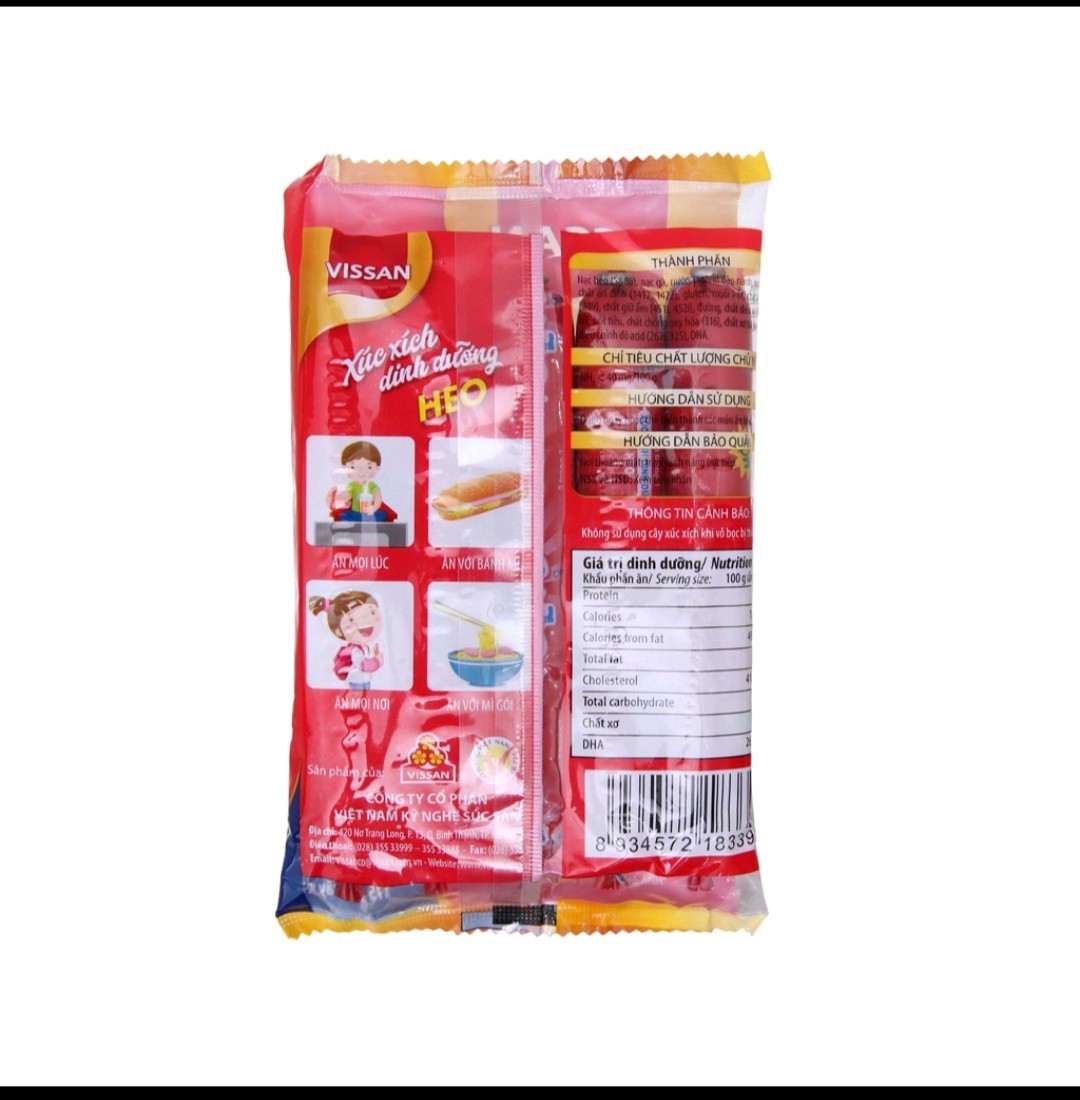 1 Thùng Xúc Xích Dinh Dưỡng VISSAN ( 20 bịch x 175g)