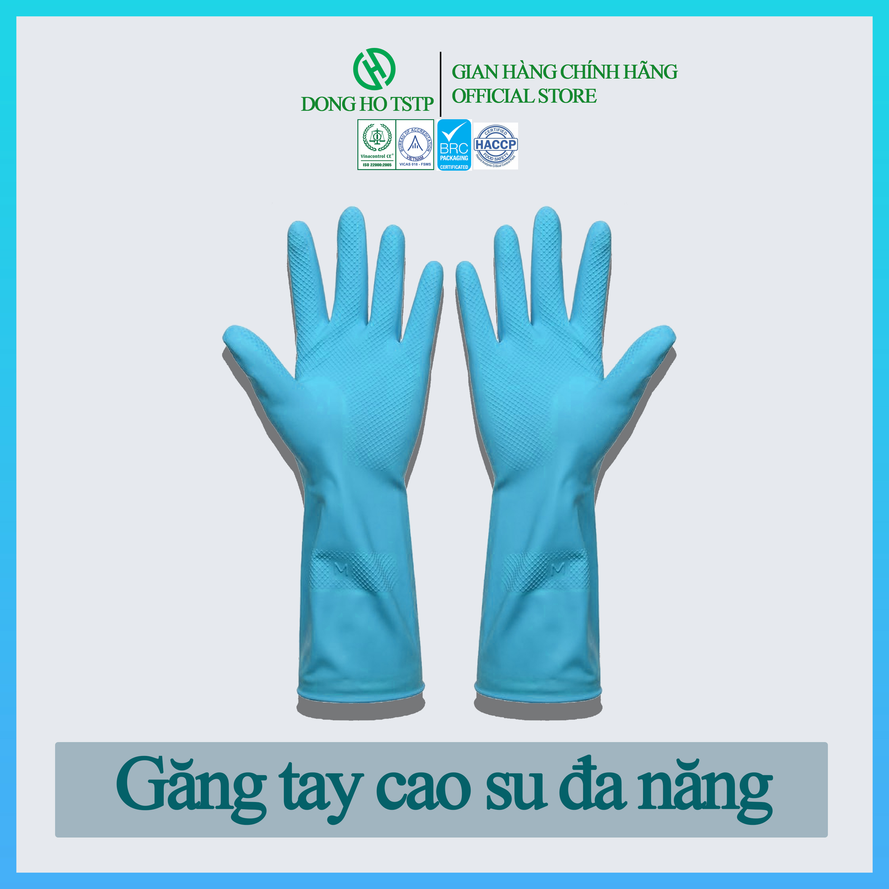 Combo 5 đôi găng tay cao su gia dụng - găng tay rửa chén và dọn dẹp vệ sinh - màu xanh dương