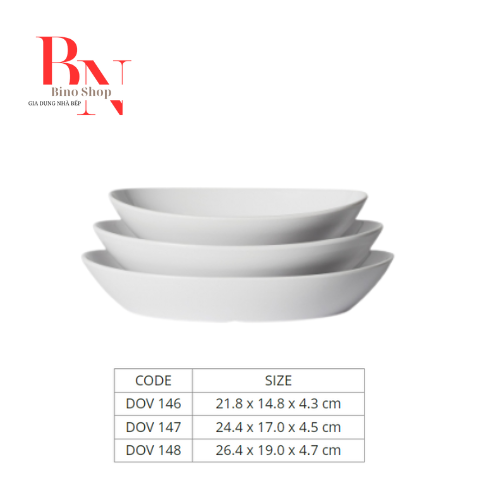 Dĩa Nhựa Melamine Màu Trắng