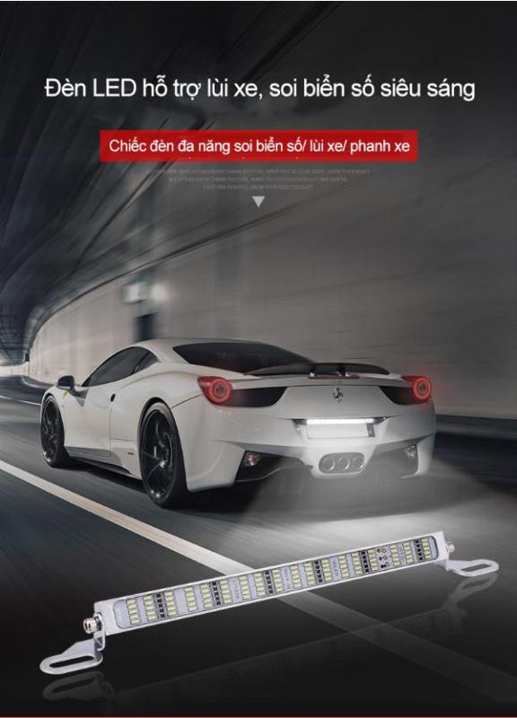 PKTL Đèn LED hỗ trợ lùi xe siêu sáng 90LED chíp (Lùi xe màu trắng, phanh xe màu đỏ)