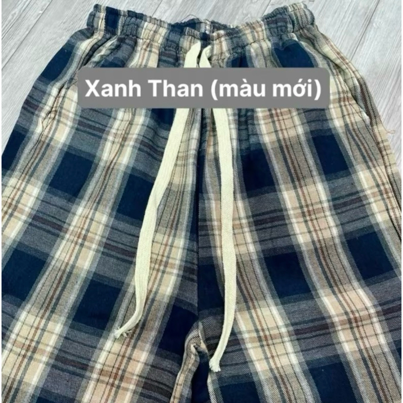 Quần Dài Suông Nữ Kẻ Caro 5 Màu Lựa Chọn T50D