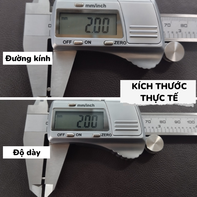 Nam châm đất hiếm tròn nhiều kích thước độ dày 2mm lực hút siêu mạnh