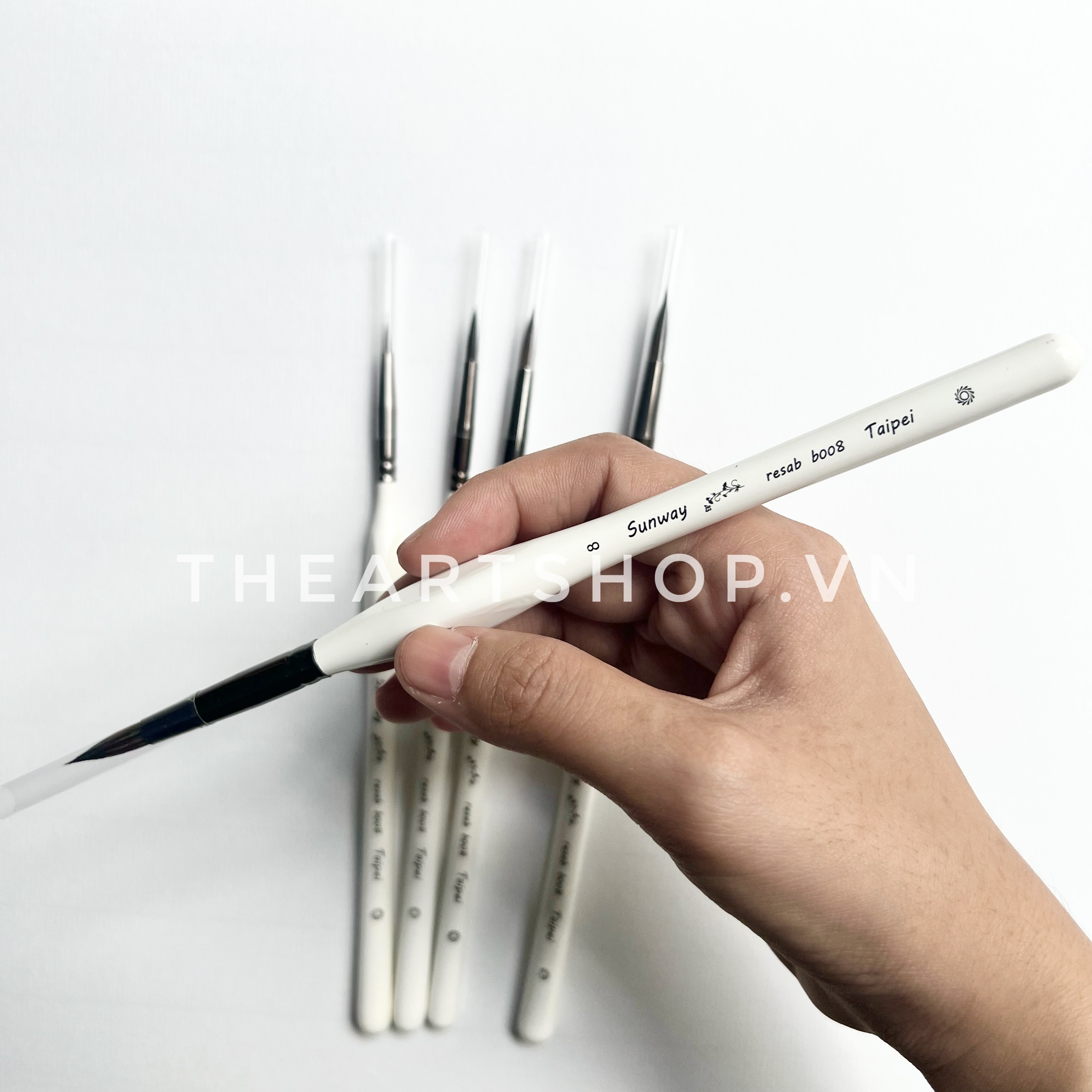 Cọ thân trắng lông sóc Sunway ( b008 )
