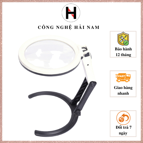 Kính lúp cầm tay kiêm để bàn độ phóng đại 2 thấu kính 1.8 lần và 5 lần