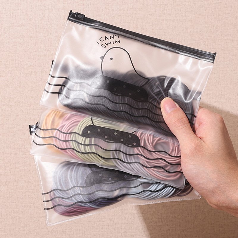 SET 100 dây thun cột tóc mix 5 màu bền đẹp (kèm túi zip)